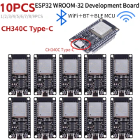 ESP-WROOM-32 ESP32 Development Board ESP32 TYPE-C CH340C Wifi Bluetooth Module Ultra-Low Power Consumption ESP32 Wireless Module