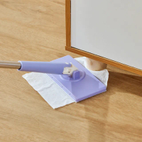 【樂嫚妮】洗臉巾拖把 乾溼兩用自動夾布拖把 平面拖把