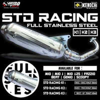 KNALPOT STANDAR RACING KENOCHI TYPE K2 STAINLESS ALL MIO KARBU MIO SPORTY MIO SMILE (K2 STAINLESS PL