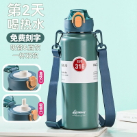 免運·進口虎牌兒童保溫杯學生上學吸管杯子男女2024新款水壺316大容量