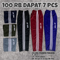 Paket Usaha 100rb Dapat 7pcs Celana Training Olahraga Pria Wanita Uniseks