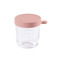 กระปุกแก้ว ฝาสูญญากาศ 250 ml สีชมพูเข้ม