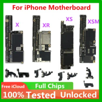 For IPhone X XR XS Max Motherboard No ID Account Logic Board Support Update Tested Plate 64GB 128GB 256GB with/No Face ID