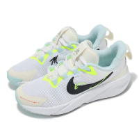【NIKE 耐吉】童鞋 Star Runner 4 NN PS 中童 白 黑 螢光綠 運動鞋(HQ3470-101)