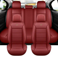 Leather Universal Car Seat Covers Full Set For Dodge Durango Mercedes W205 Hyundai HB20 Toyota Hilux Suzuki Vitara Accessories