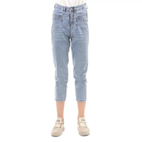 Hamlin Jourel Celana Panjang Highwaist Wanita Style Cropped Material Denim ORIGINAL - Light Blue