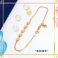 GELANG EMAS SERUT WANITA EMAS ASLI MODEL LOVE, BOTTE & SHIMMER MINIMALIS KEKINIAN SIMPLE EMAS MUDA K