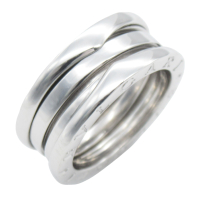 【二手名牌BRAND OFF】BVLGARI 寶格麗 18K白金 B.zero1 戒指 50