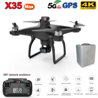 X35 MAX GPS Drone with Camera 4K 3-axis Gimbal 5G Wifi FPV Quadcopter Control 1000m Brushless Motor Obstacle Avoidance VS MINI 2