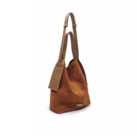Songmont Large Size Suede Hanging Ear Tote Bag, Designer Lazy Commute Single Shoulder Crossbody Bag