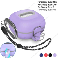 Luxury Case Galaxy Buds 2 Pro Live FE Cover For Samsung Galaxy Buds2 Pro Buzz Live Earphone Case Galaxy Buds Pro 2Pro Lanyard