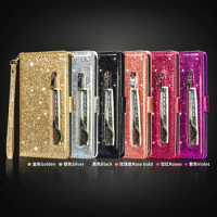 Glitter Zipper Flip Leather Case For Xiaomi Poco F3 10T Lite X3 For Redmi Note 9 10 K40 Pro 10S 9T 9A 9C Phone Cover 200Pcs/Lot