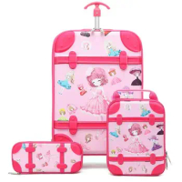 3D Kids wheeled backpack for school travel trolley bag Children Travel luggage suitcase Mochila kids Trolley Bags with wheels