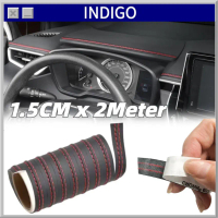 2 Meter Tiker Strip Suture Bahan Kulit Pu Untuk Dekorasi Interior Dashboard / Pintu / Armrest Mobil 