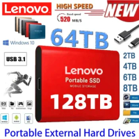 Lenovo 2023 Portable Disco Duro Externo USB 3.1 Type-C M.2 SSD External Hard Drive 500GB Flash Drive 8TB Hard Disks for Laptops