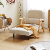 新款實木折疊沙發床客廳兩用單人沙發日式多功能小戶型原木可躺 全館免運