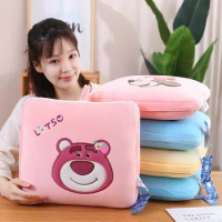 Disney Cartoon Lotso Bear Stitch Air Conditioner Pillow Dual Use Bed Sofa Office Car Midday Sleep Pillow Good Gift