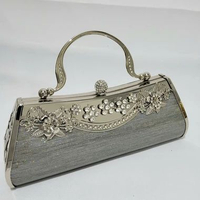 FARNELL - Tas Pesta Import Diamond Clutch Permata Rhinestones Mewah 2901 Silver