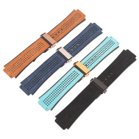 Watch accessories for Hublot Classic Fusion series unisex Outdoor Sports Breathable leather watch strap 25*19 Folding buckle