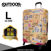 【OUTDOOR】行李箱保護套-黃L ODS15B06LYL