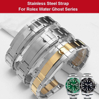 HOT★20mm Metal Watch Band For Rolex Water Ghost Series Silver Gold Stainless Steel Strap For Men Women Durabel Wristband Blet