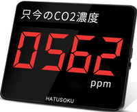 HATUSOKU 【日本代購】大屏幕CO2二氧化碳濃度計 NDIR方式 警鐘功能-當今的CO2濃度