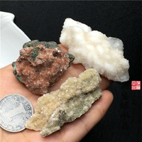 天然沸石原石小礦物標本實物圖一組特價