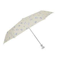 小禮堂 史努比  抗UV造型柄折疊雨傘《黃白.格紋》折傘.雨具