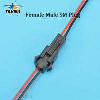 10 Pair RC Female Male SM Plug 2 pin Battery Connector Cable with 20AWG 10cm Wire For RC Boat Car