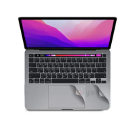 【ZIYA】Apple Macbook Pro 13吋 手腕貼膜/掌托保護貼(太空灰色款 A2251 A2289 A2338)