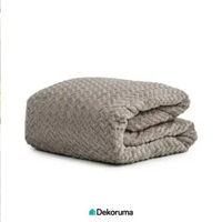 Dekoruma YUKIMI Selimut Fleece / Selimut Bahan Kain Tebal / Sleeping Blanket Cokelat