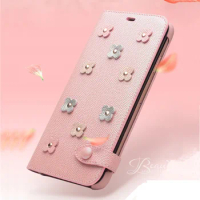 For Apple iPhone XS MAX MAX Luxury leather 3D cherry blossom Fran-BL phone case Designed For Women For iPhone X XR XS Cover
