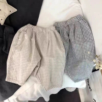 Seluar Lobak Merah, Gaya Mori, Bernafas, Diperbuat daripada Kapas dan Linen, Sesuai untuk Kanak-kana