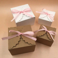 20pcs/lot brown/white Kraft Paper Box,DIY Wedding Gift Favor Boxes,Party Candy Box,Mini Single Cake gift box