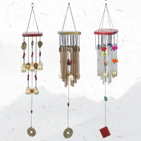 COD ขนาดใหญ่8เงินหลอดโมบายกระดิ่งลมบ้านพื้นสนามหญ้ากลางแจ้งWindbells Decor