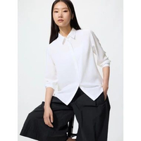 Uniqlo Rayon Blouse 487525 Blouse wanita M 00 WHITE