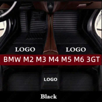 Car Floor Mats for BMW M2 M3 M4 M5 M6 3GT 5GT I3 Custom Made Luxury Leather Personalized Auto Best Foot Mat Pad Carpet Cover