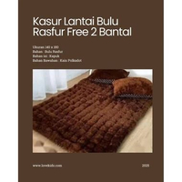 SKY - kasur lantai bulu rasfur gender free 2 bantal dan kasur gender bulu tebal empuk Coklat