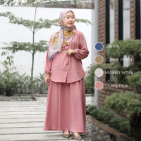 One Set Syar'i Crinkle Airflow-Setelan Blouse & Rok Sasie&Nala