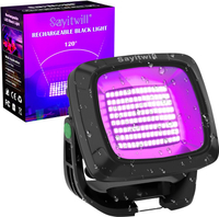 Rechargeable Black Light, 6000Amh Battery Powered Blacklight, 395nm Portable Cordless Ultraviolet Fl