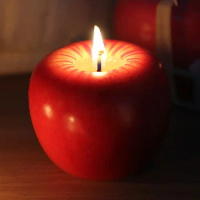 Artificial Apple Shape Fruit Candle Holder Scented Candles Soy Wax Christmas Decorations Home Decoration Xmas Eve Candle