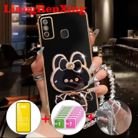 【พร้อมกระจกนิรภัย】เคส TECNO SPARK 6 GO TECNO SPARK 6 Air TECHNO SPARK 6เคสโทรศัพท์เคสนิ่มชุบโลหะด้วย