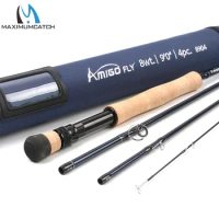 Maximumcatch Amigo 8.6ft/9ft 4-8wt Fast Action Fly Fishing Rod 30T SK Carbon Fiber Fly Rod with Extra Tube