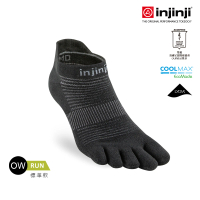 【Injinji】Run吸排五趾隱形襪NX[黑色]NAA16(標準款.五趾襪.隱形襪.慢跑襪.男女適用)