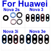 Back Camera Glass Lens Cover For Huawei Nova 2s 3 3e 3i/P Smart Plus Back Rear Camera Lens Glass+Frame Cover with Sticker Repair