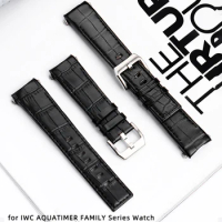 22mm High Quality Crocodile skin Watch Strap for IWC AQUATIMER FAMILY Series Watch IW356802/376705/376710 Cowhide