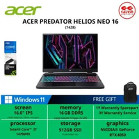 ACER Predator Helios Neo 16 i7-14700HX RTX4050 16GB 512GB SSD Windows 11