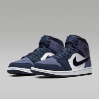 【NIKE 耐吉】籃球鞋 運動鞋 AIR JORDAN 1 MID 男鞋 灰紫(554724445)