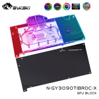 Bykski GPU Water Block Use for GALAXY RTX3090Ti Boomstar OC Graphics Card with Backplate,VGA Copper Cooler N-GY3090TIBROC-X