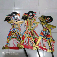 paket 3 Antareja, Gatotkaca Antasena wayang kulit kertas duplex anak Bima ukuran standar pentas peda